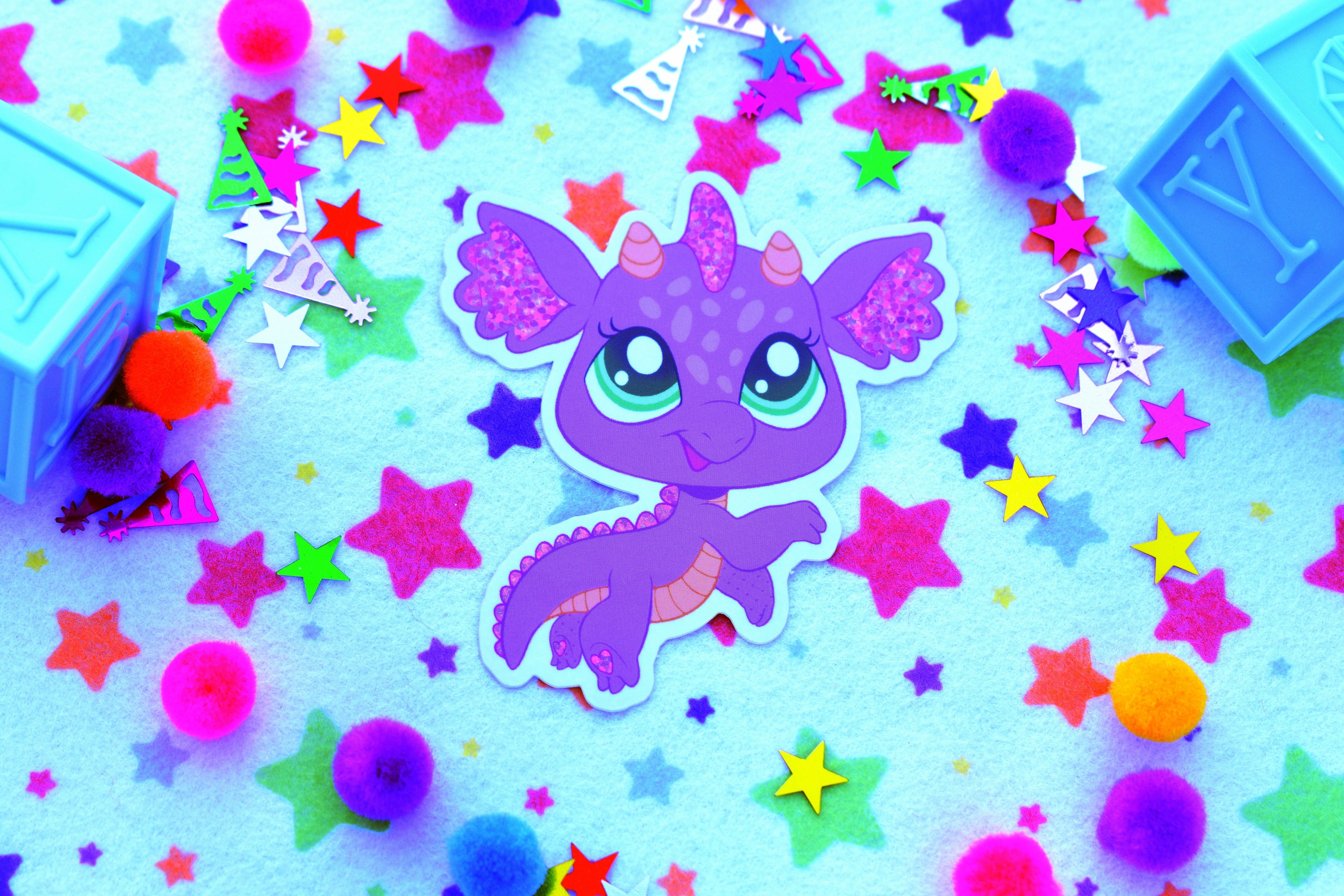Glitter Dragon Sticker