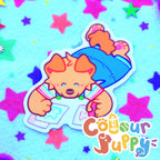Colouring Puppy Sticker