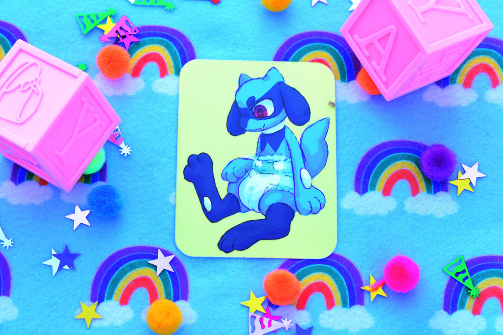 Diapered Puppy Sticker
