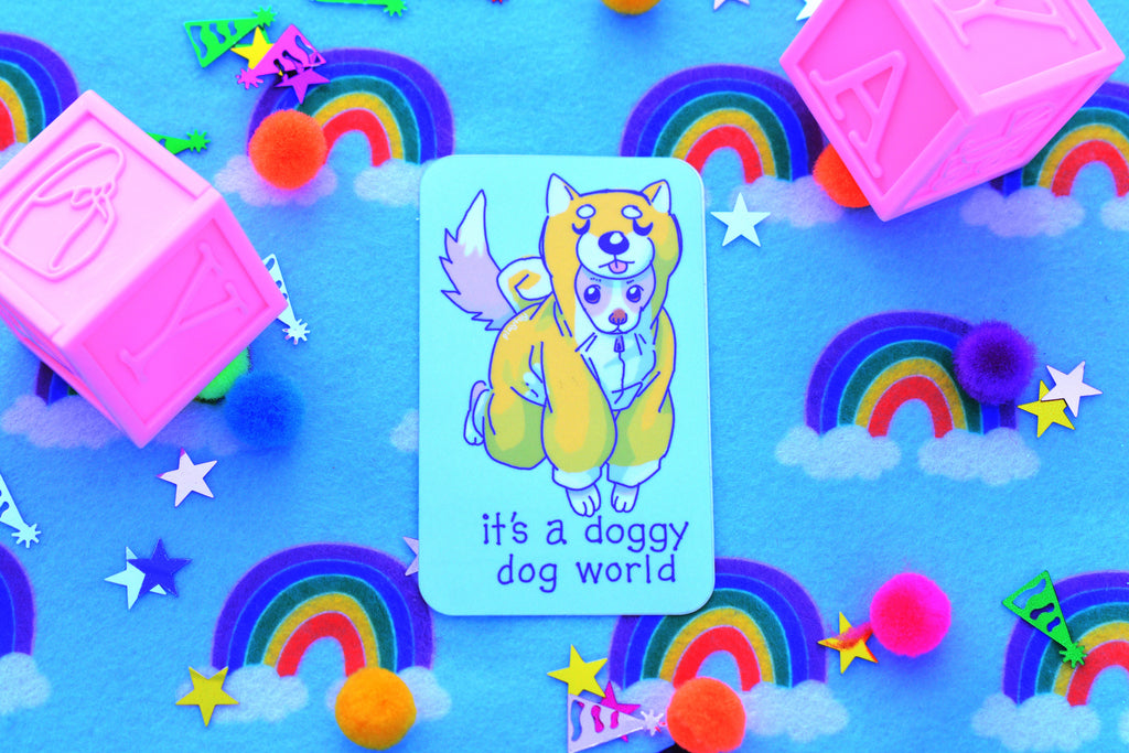 Doggy Dog World Sticker