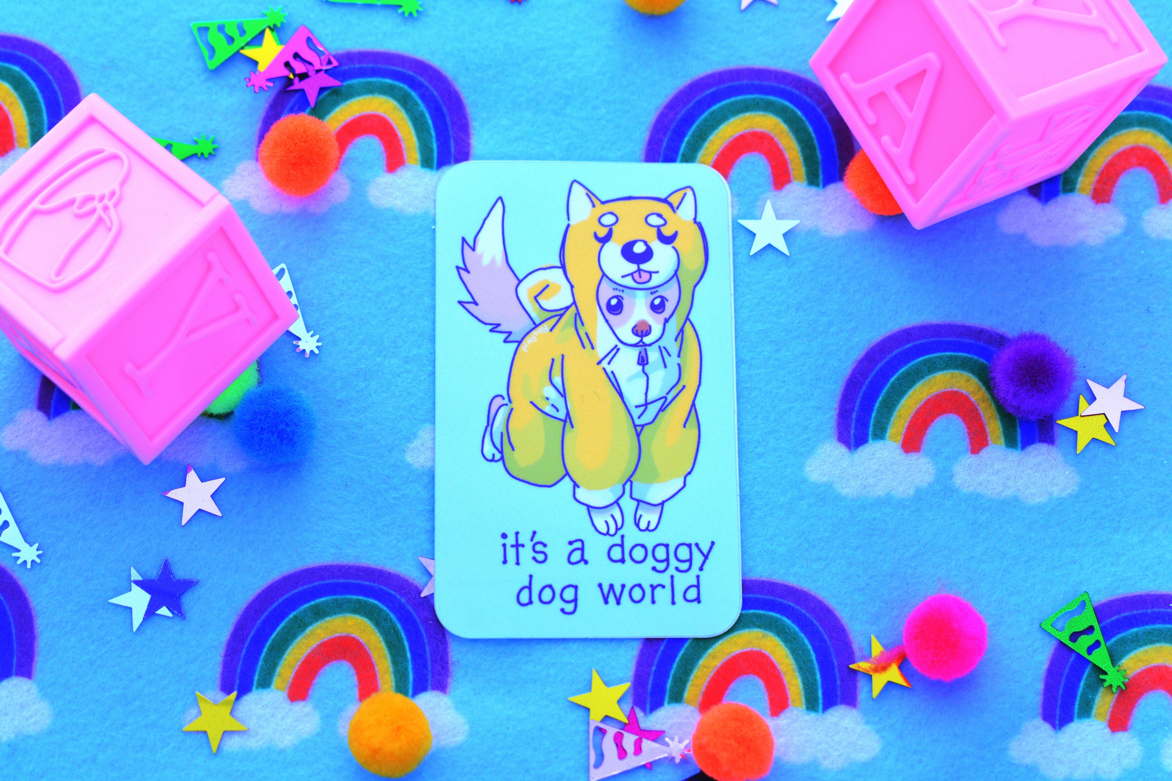 Doggy Dog World Sticker