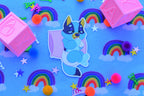 Baby Blue Dog Sticker