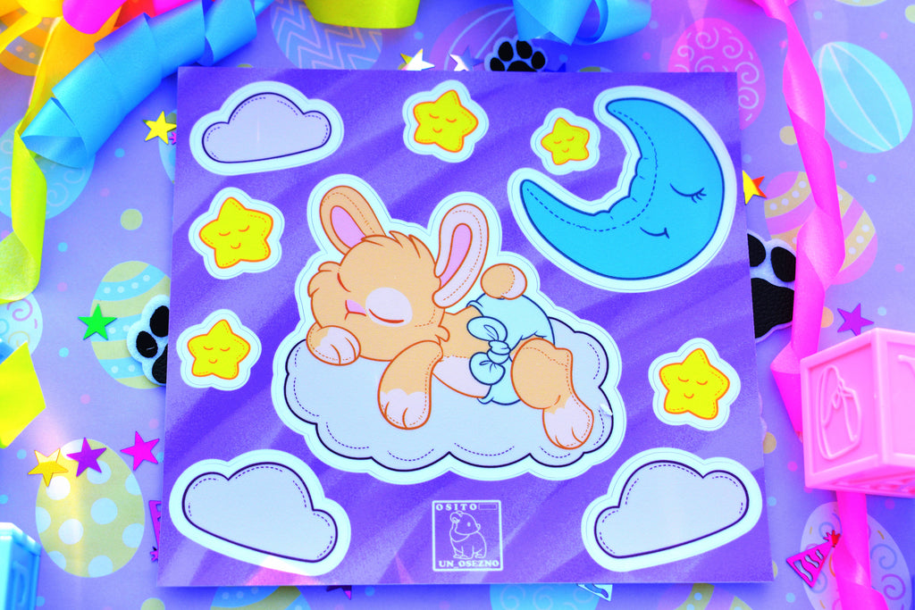 Sleepy Bun Sticker Sheet