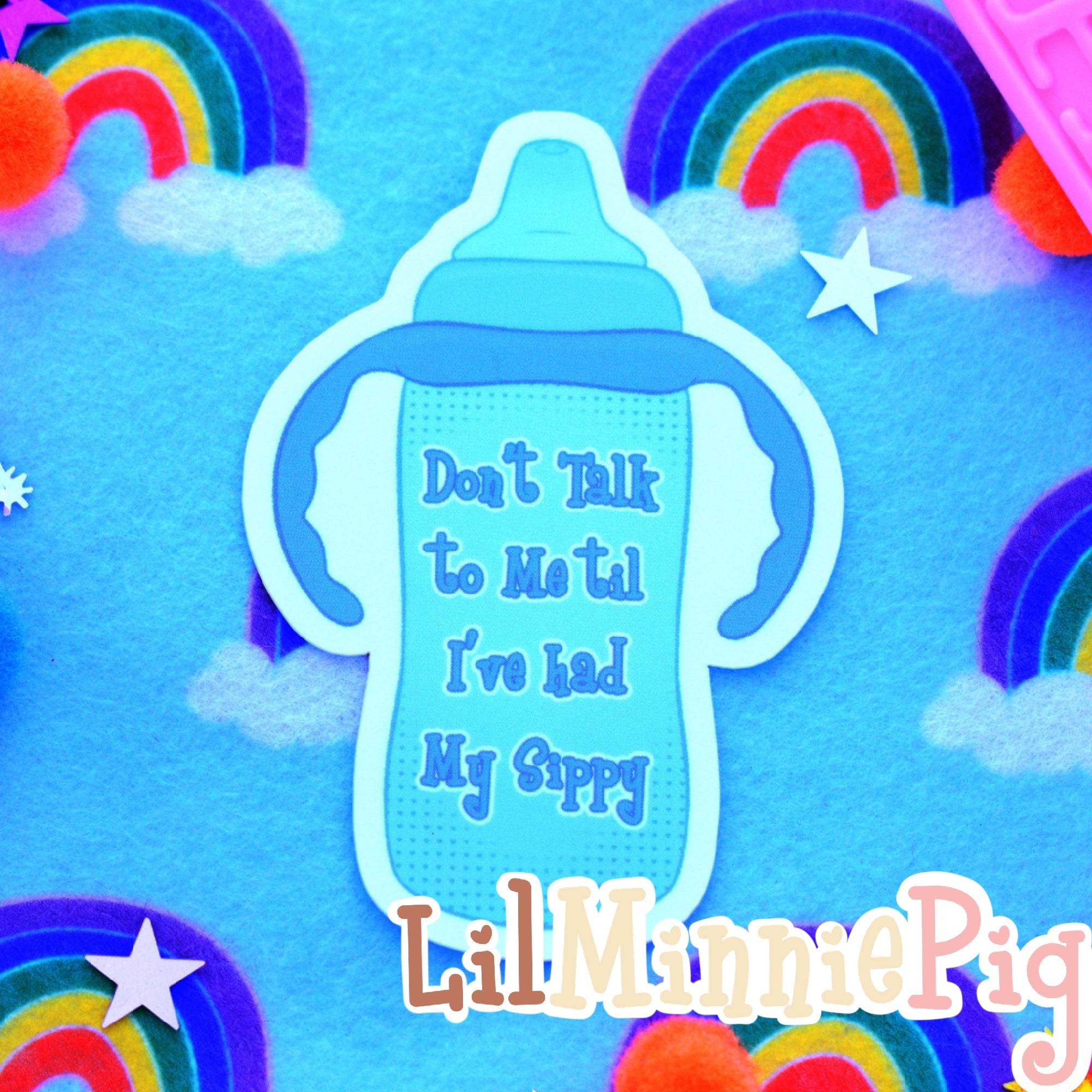 Sippy Cup Sticker (Blue)