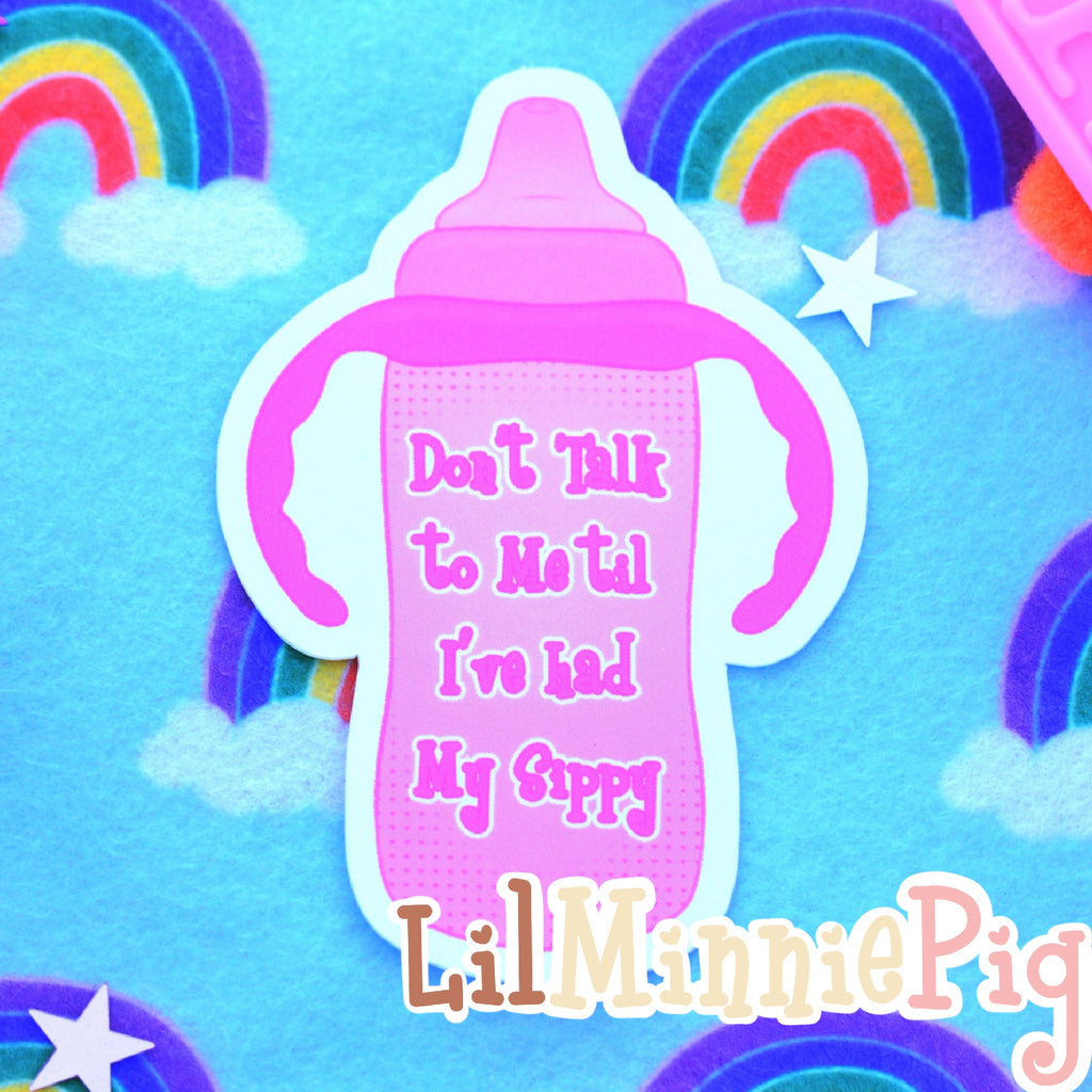 Sippy Cup Sticker (Pink)