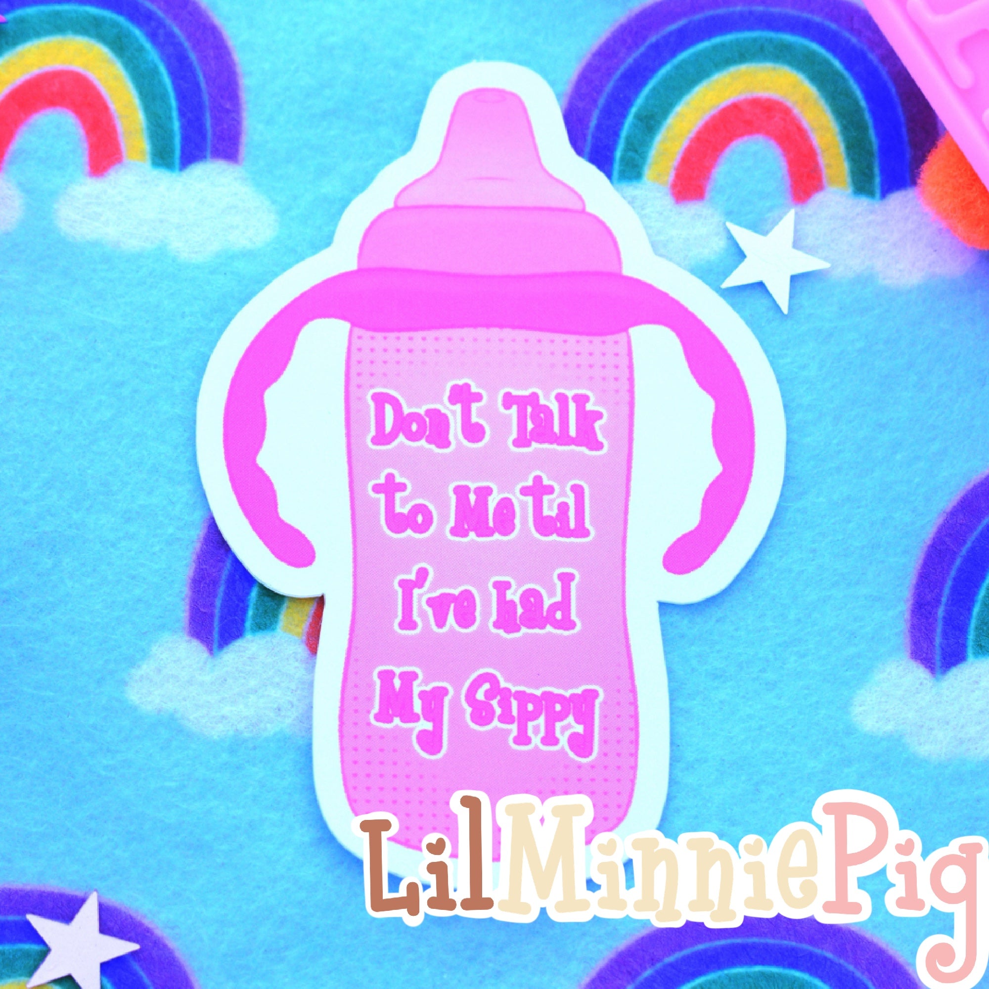 Sippy Cup Sticker (Pink)
