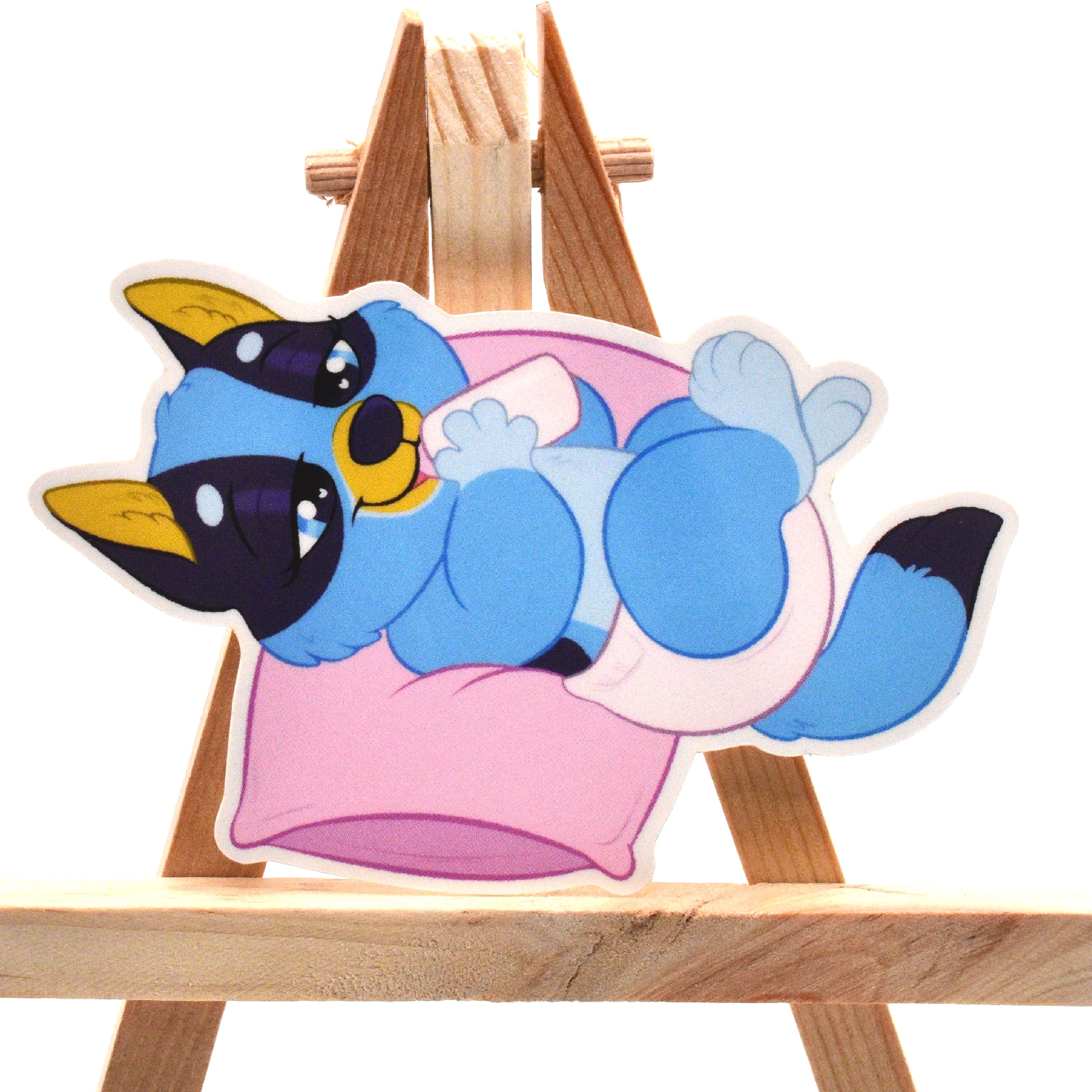 Baby Blue Dog Sticker