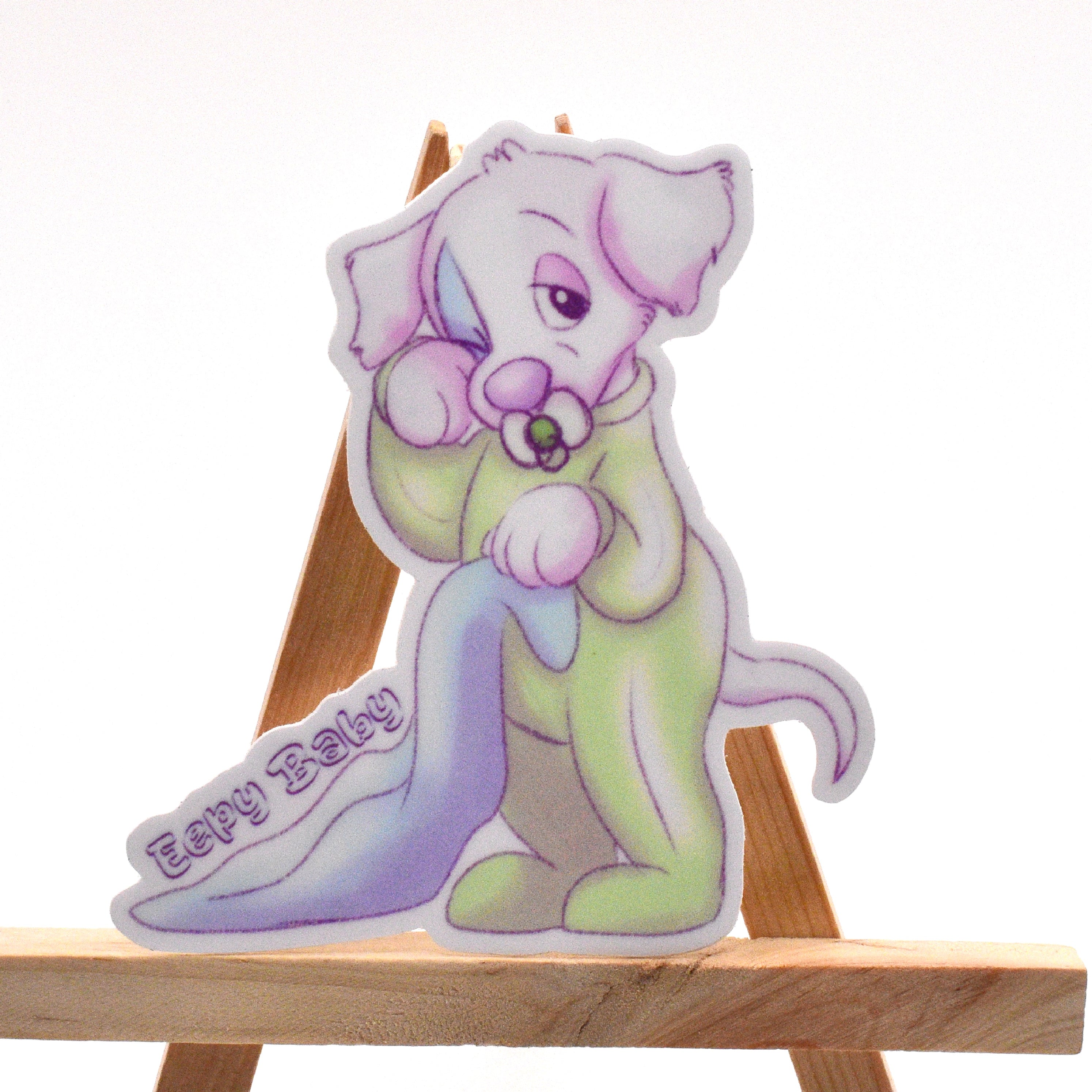Eepy Baby Pup Sticker