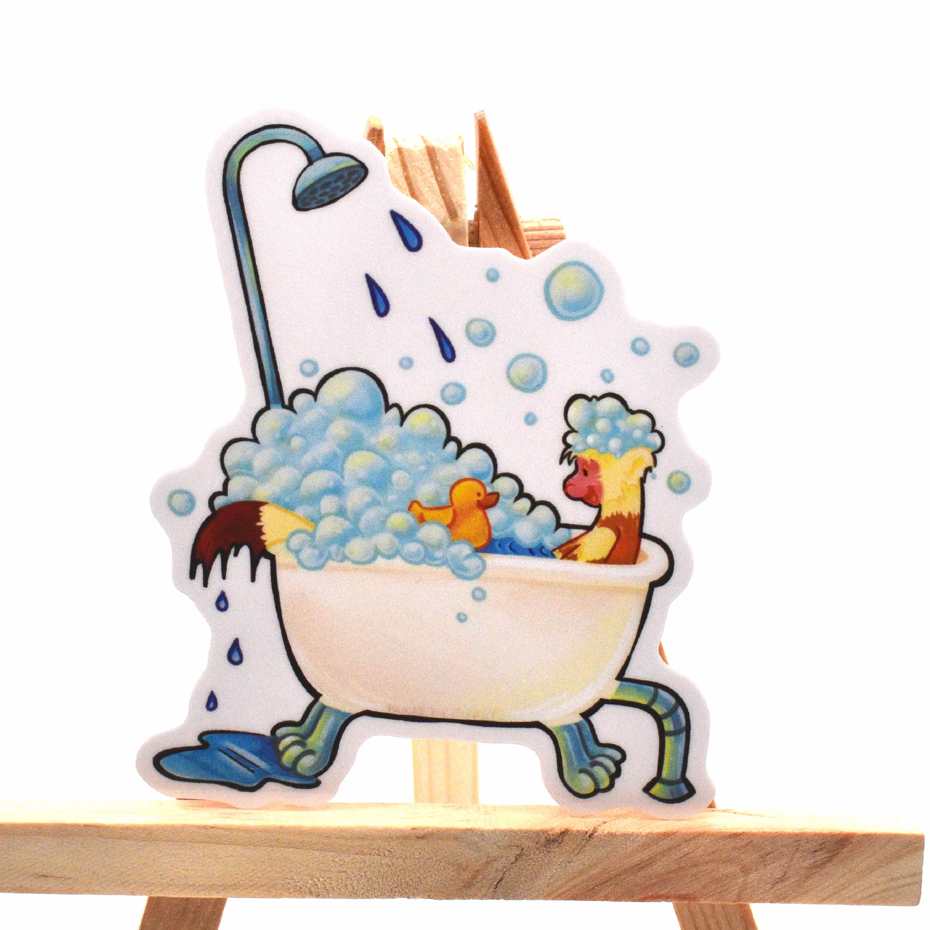 Monkey Bathtub Sticker