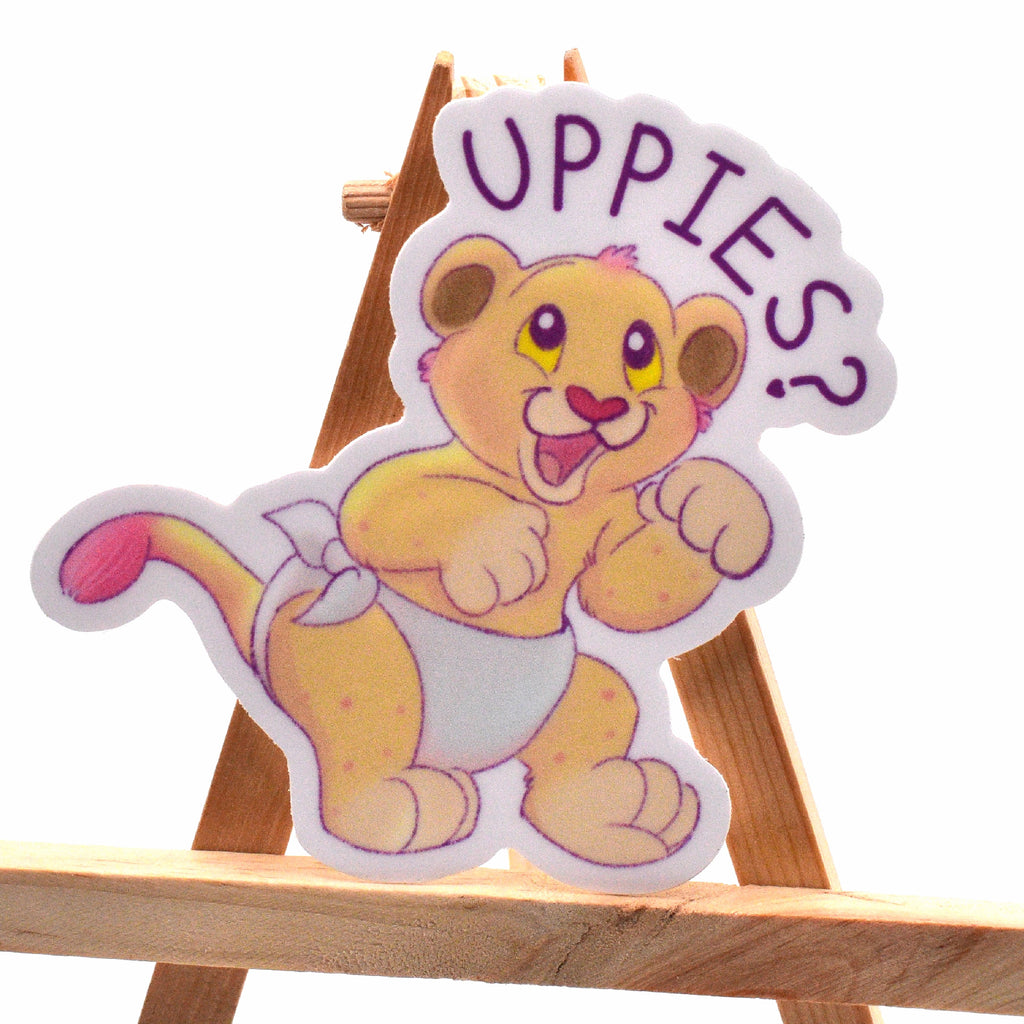 Uppies Lion Cub Sticker