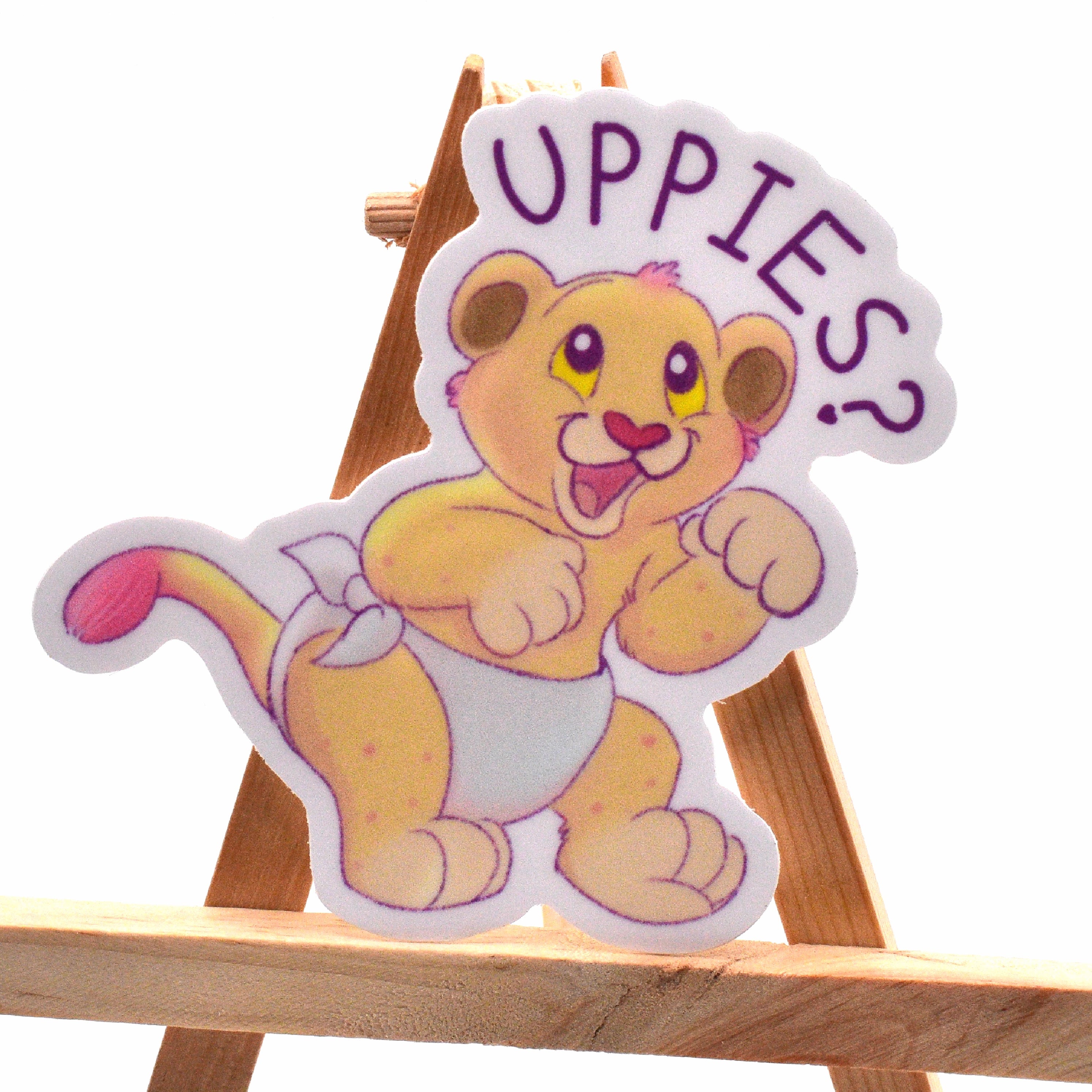 Uppies Lion Cub Sticker
