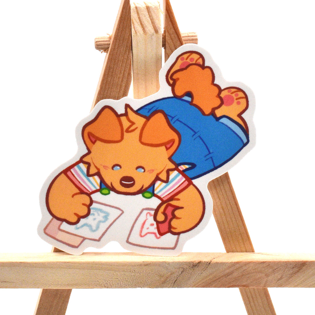 Colouring Puppy Sticker
