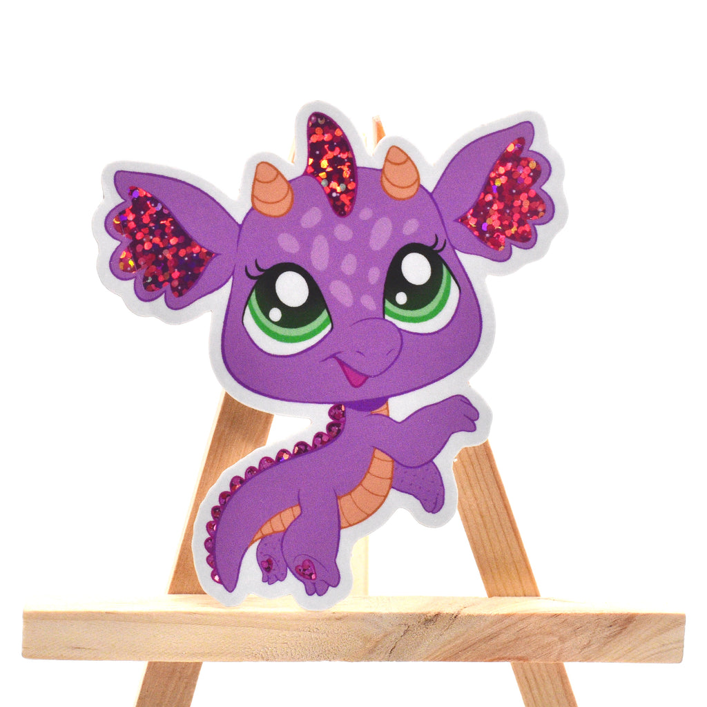Glitter Dragon Sticker