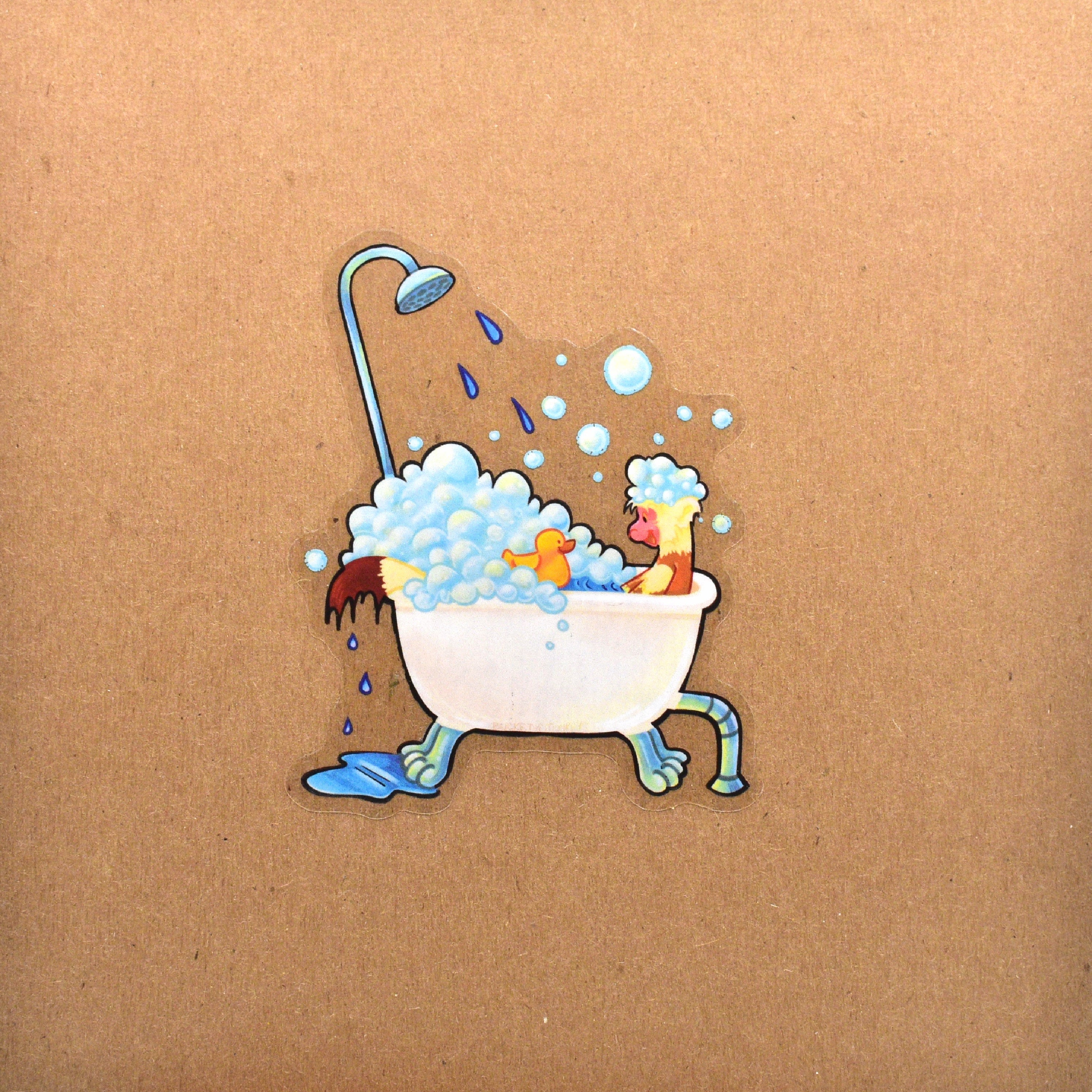 Monkey Bathtub Sticker