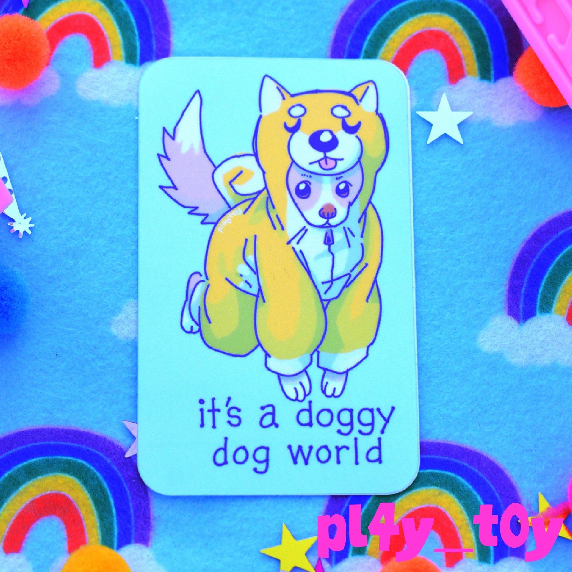 Doggy Dog World Sticker