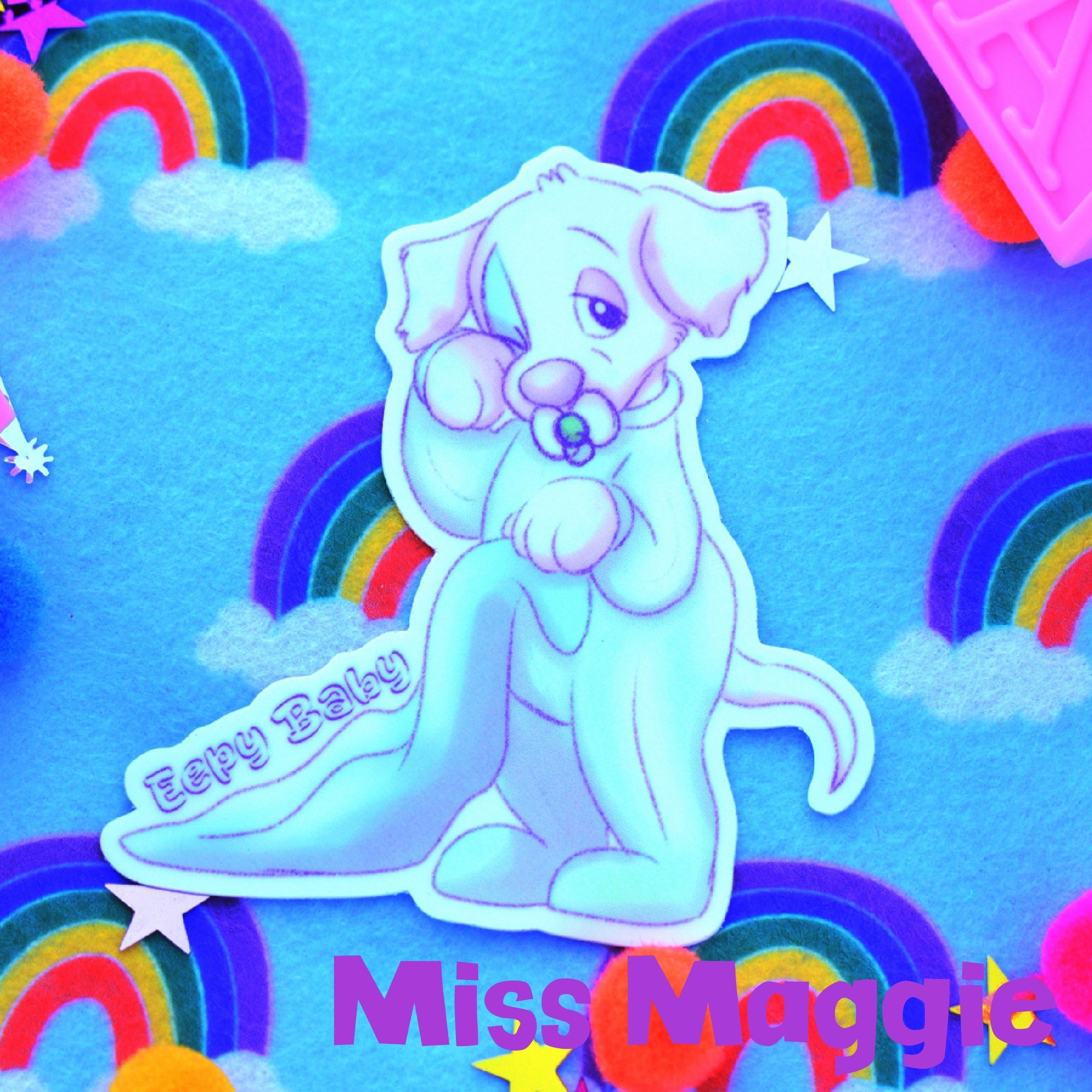 Eepy Baby Pup Sticker