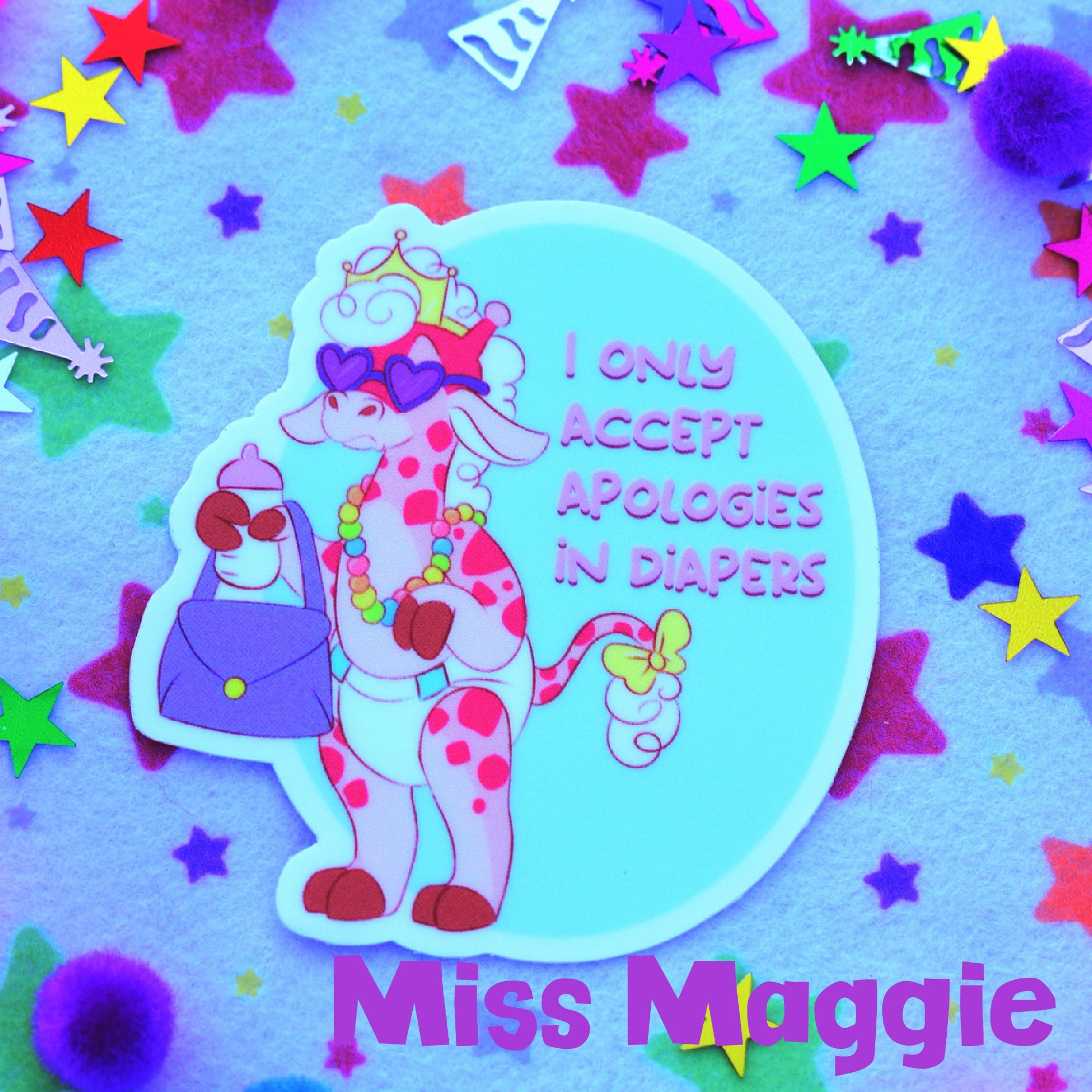 Apologies in Diapers Sticker