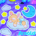 Sleepy Bun Sticker Sheet