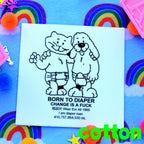 Born to Diaper Sticker