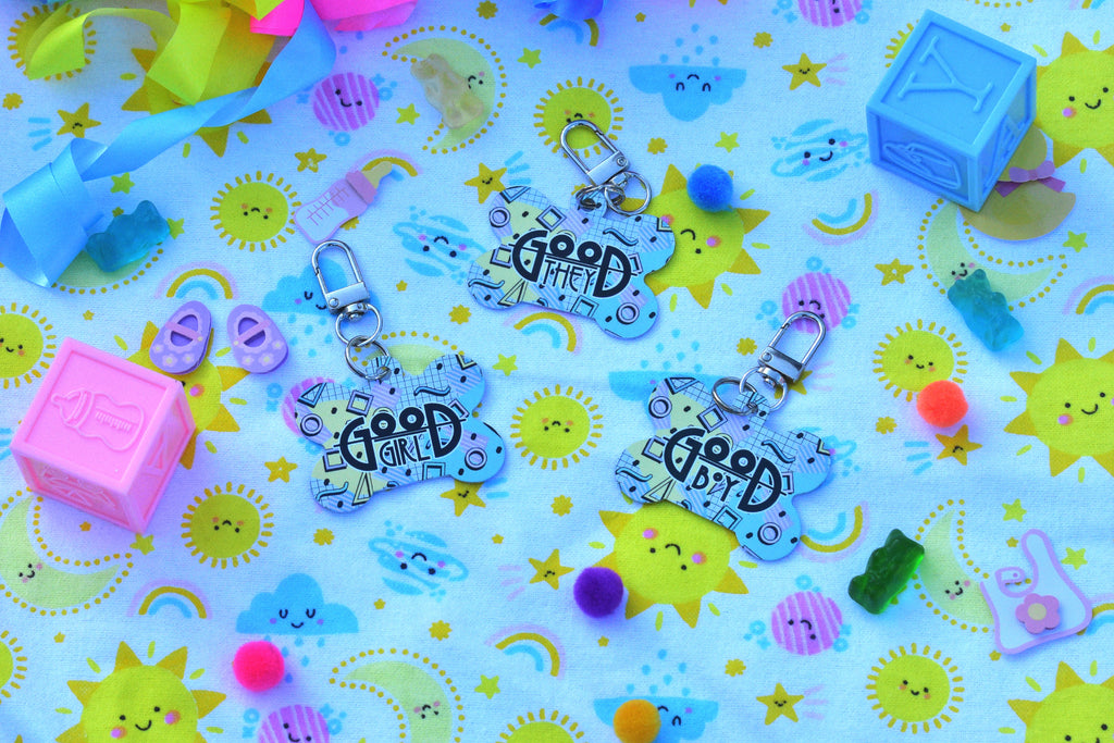 Good Girl/Boy/They Keychains