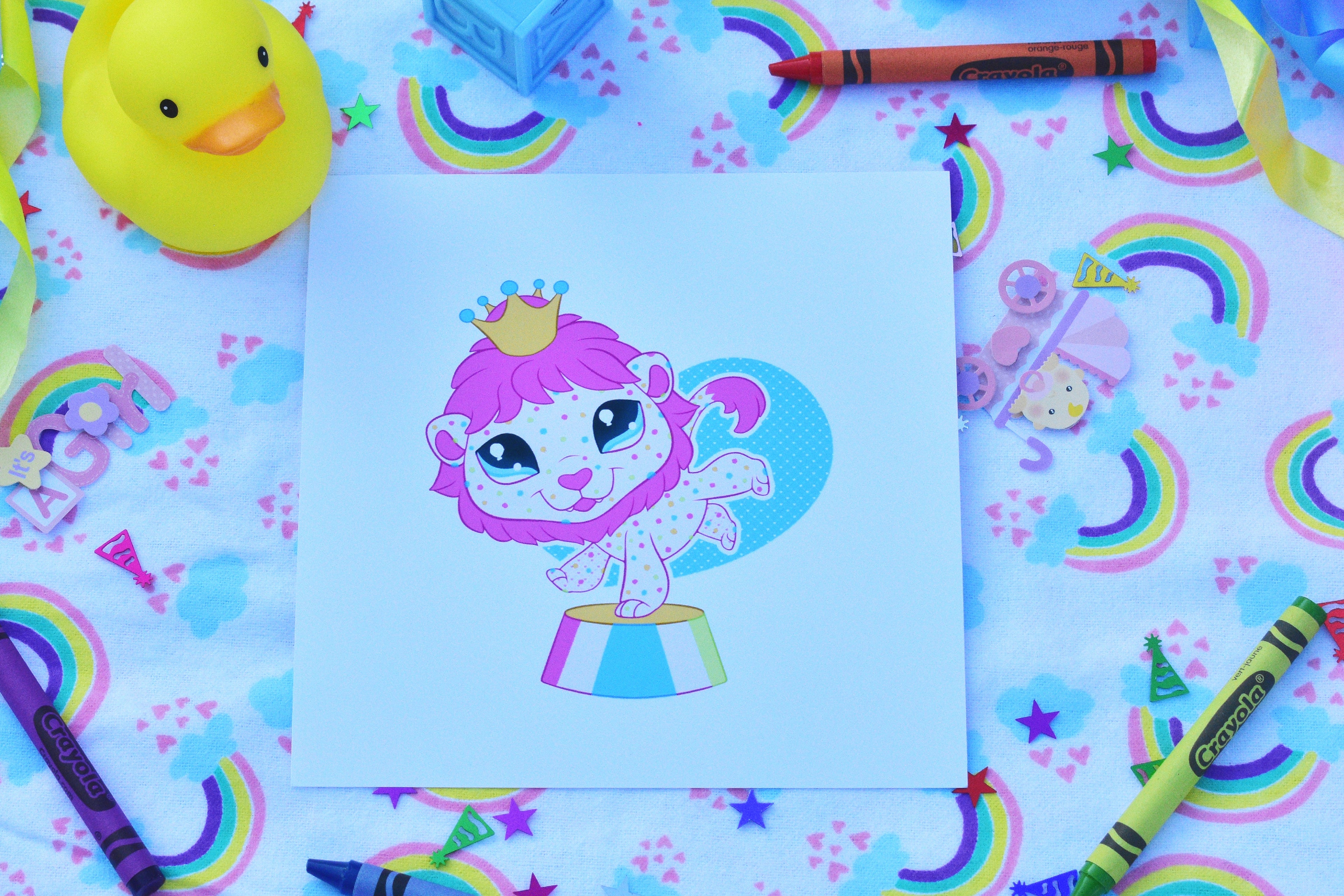 Circus Cookie Lion Print