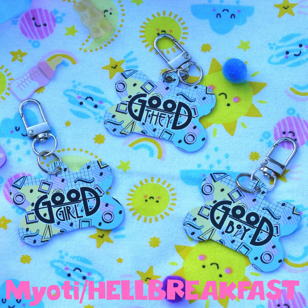 Good Girl/Boy/They Keychains