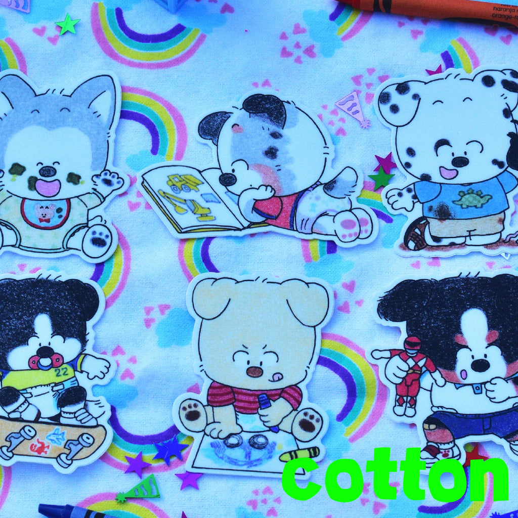 Puppy Pasttimes Stickers (6 Designs)