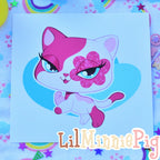 Glitter Cat Print