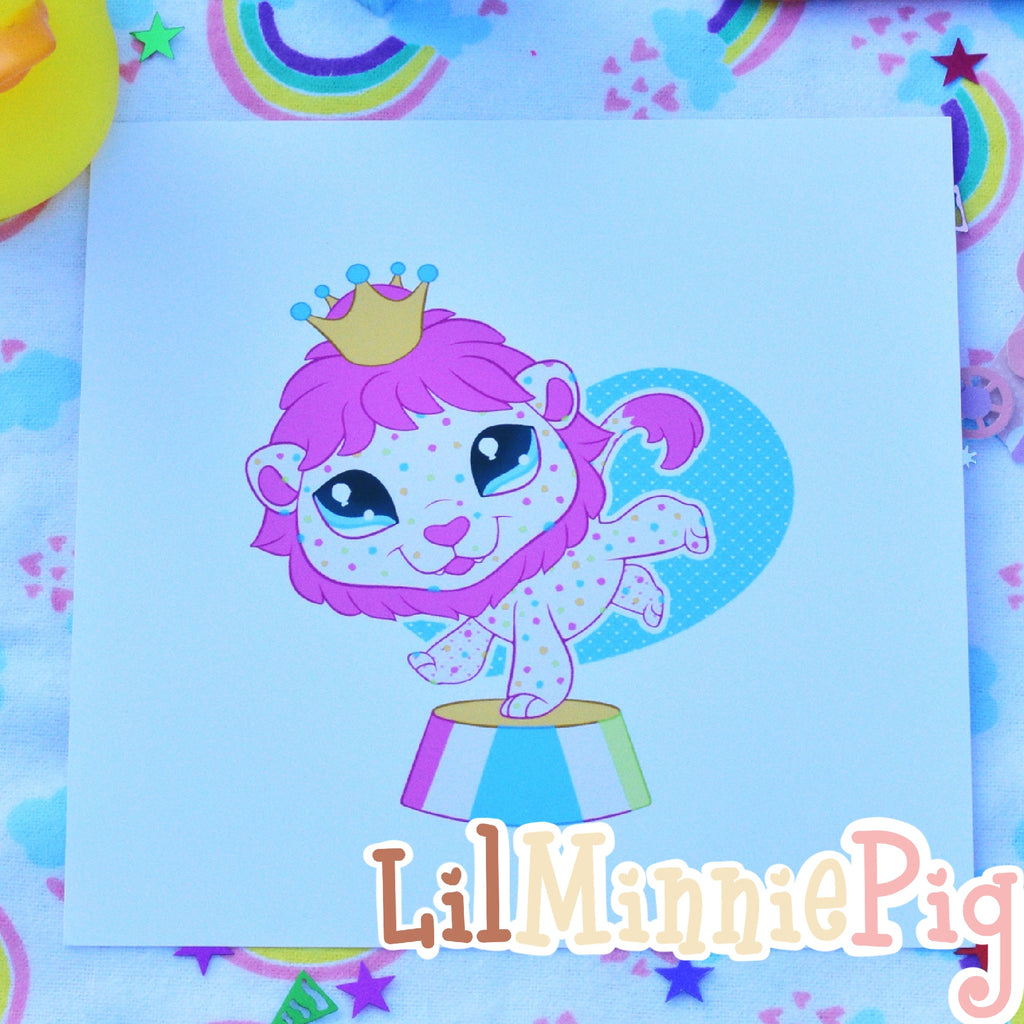 Circus Cookie Lion Print