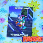 Skateboard Bunny Pin