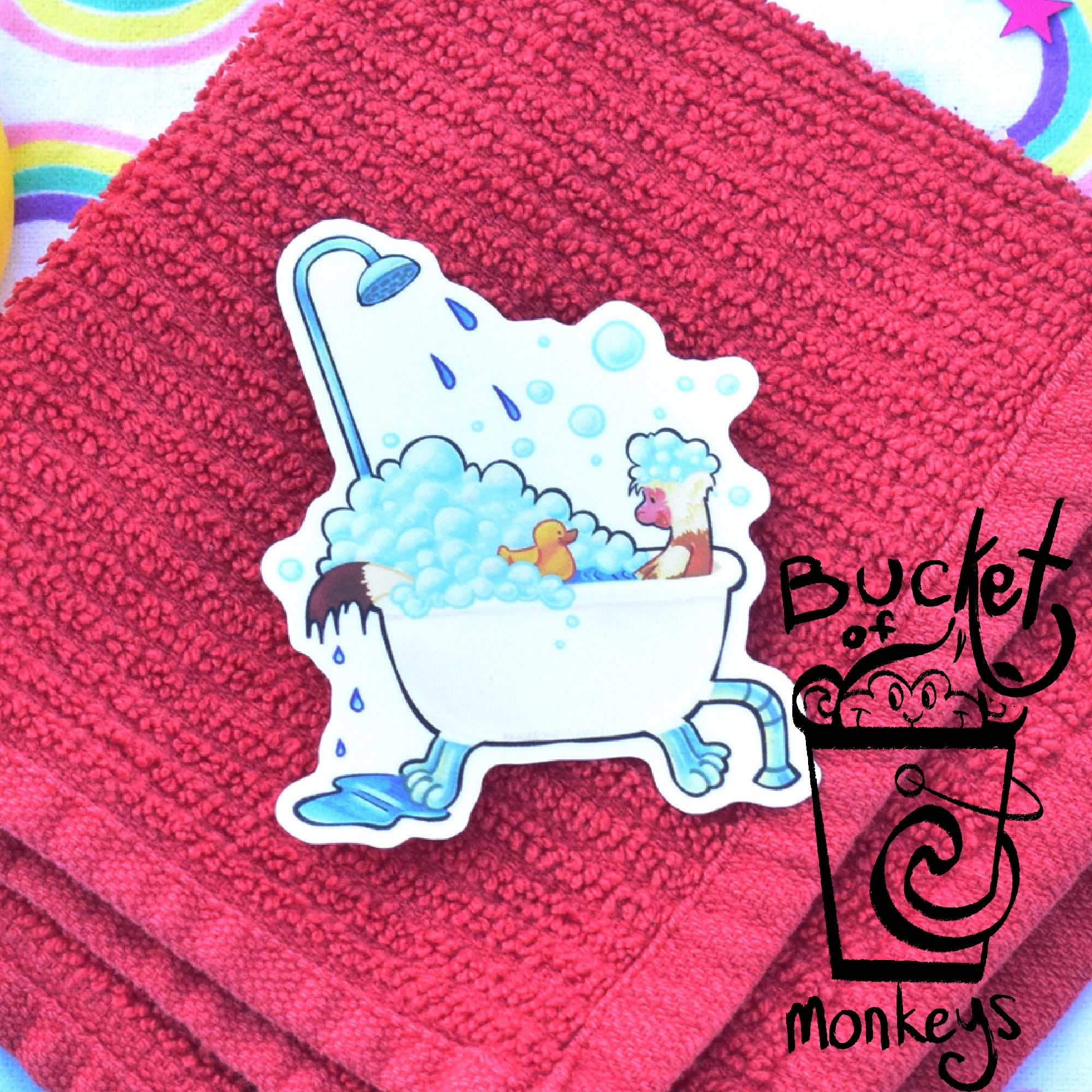 Monkey Bathtub Sticker