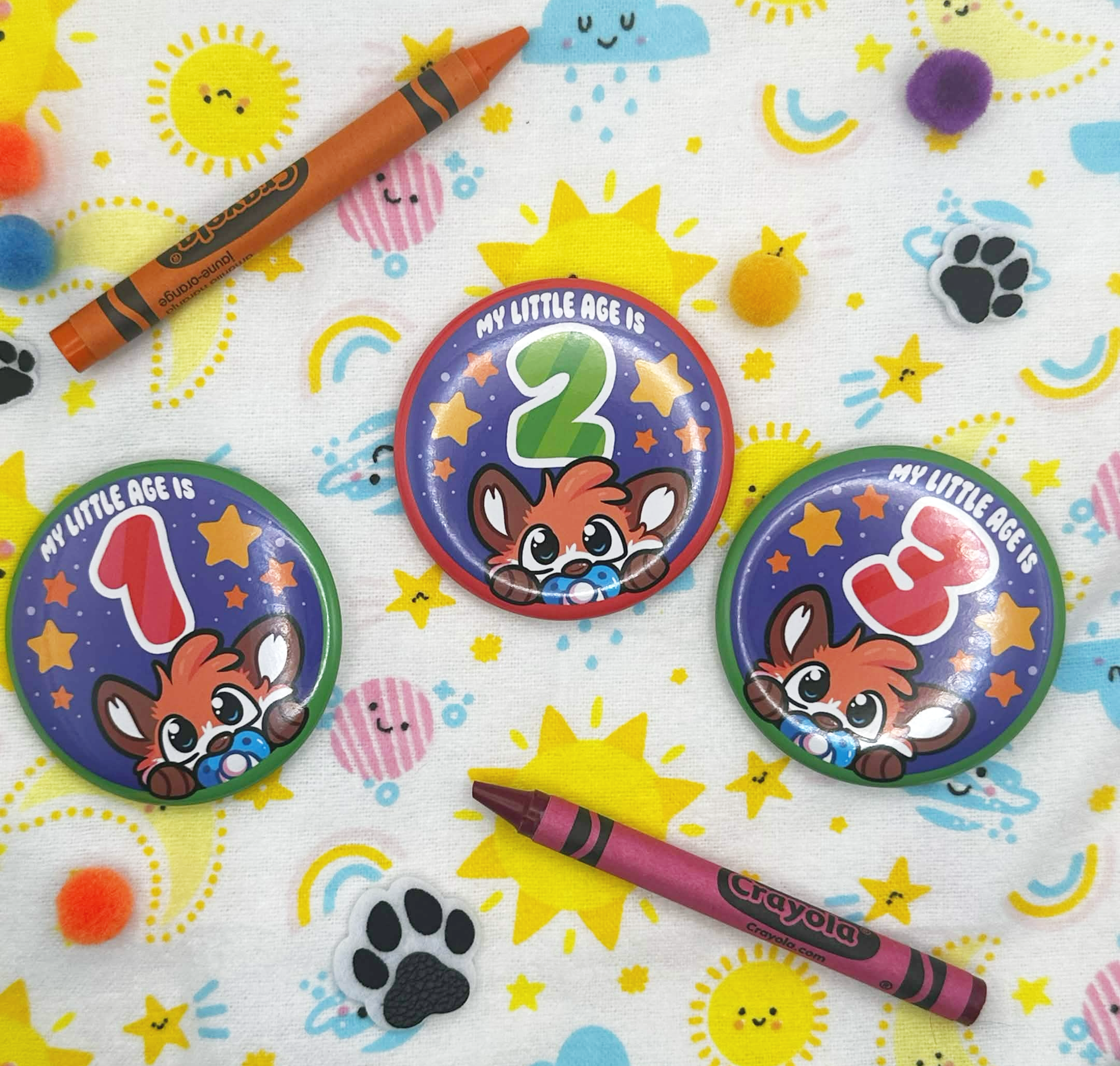 My Little Age Buttons