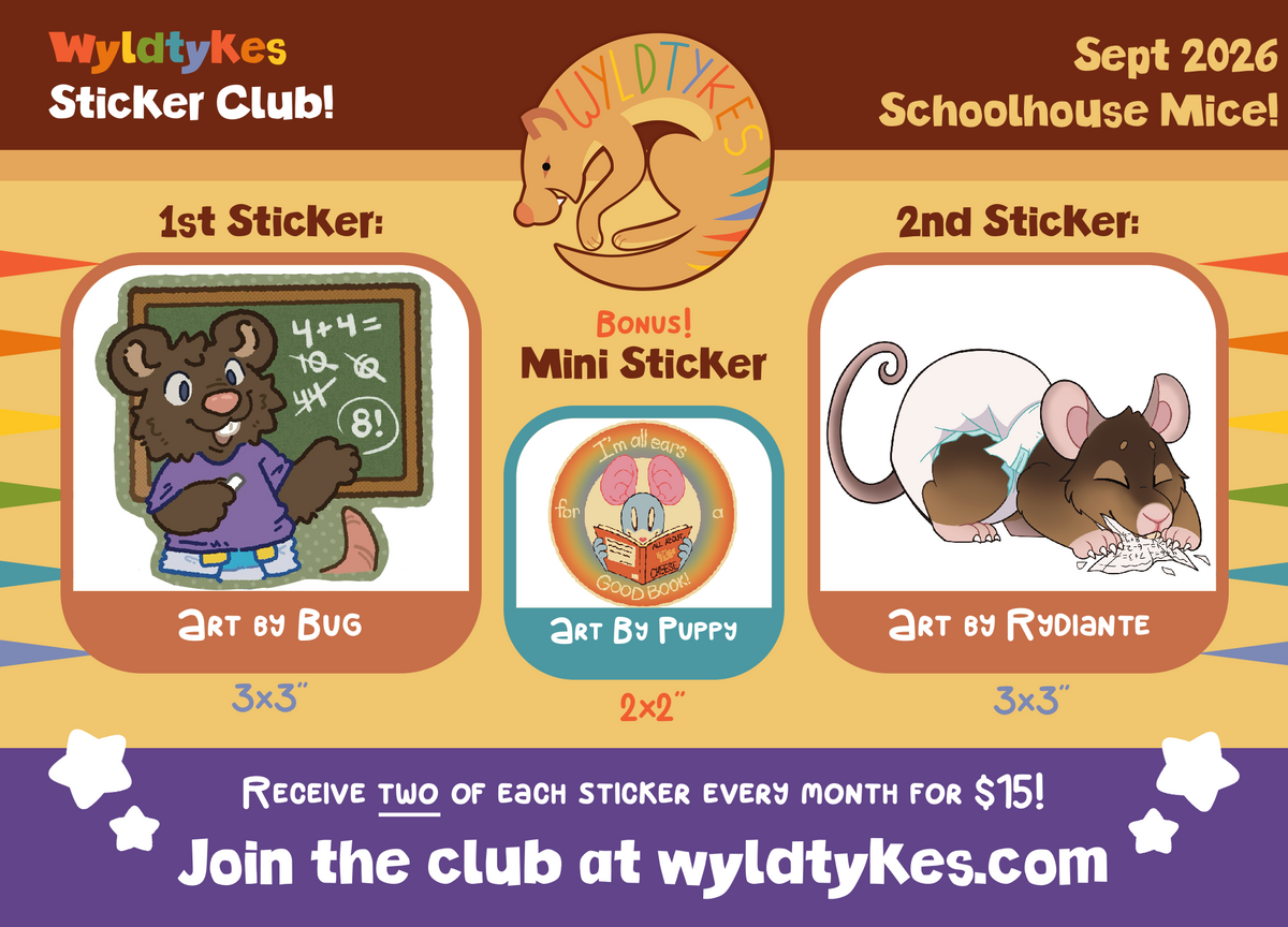 Wyldtykes Monthly Sticker Club!